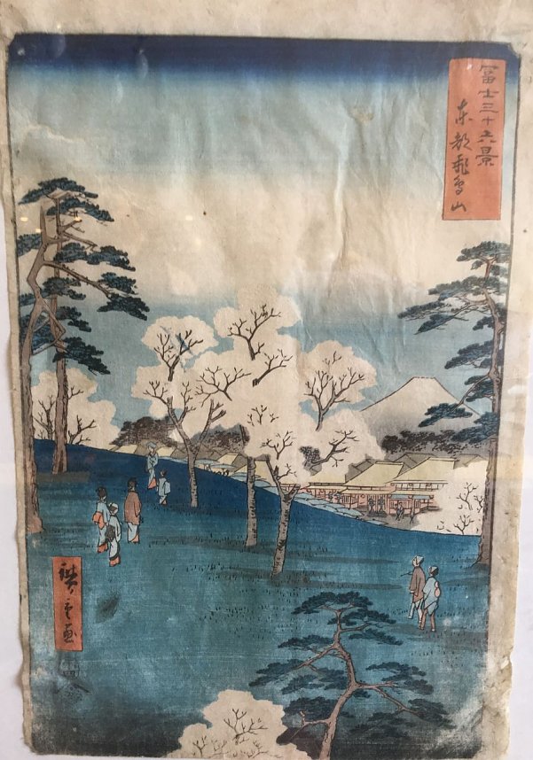 Japanische Holzschnitte im Ellricher Caf&eacute; Nikolai