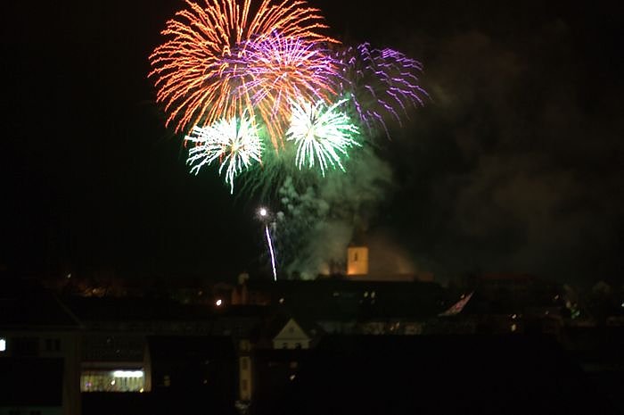 Feuerwerk auf dem Petersberg