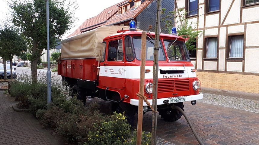 Kameradinnen und Kameraden der Freiwilligen Feuerwehr Neustadt/Osterode bew&auml;sserten erneut B&auml;ume  und Str&auml;ucher