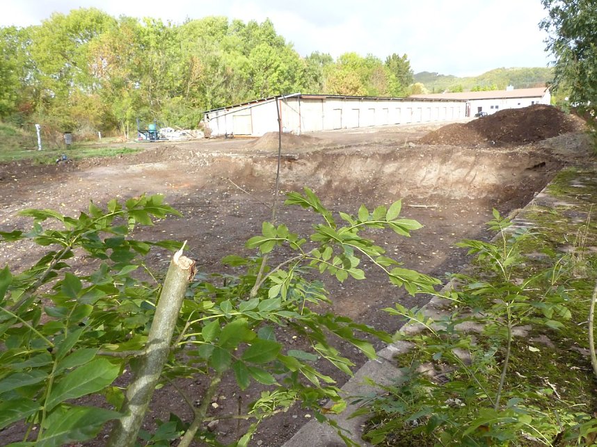 Baustelle zur Erweiterung der Fischzucht Salza