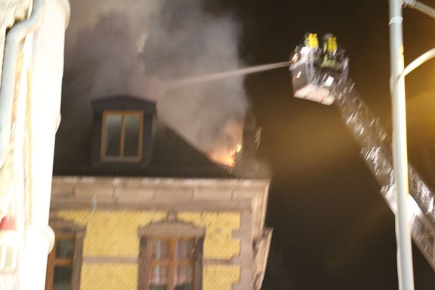 Dachstuhlbrand in Sondershausen