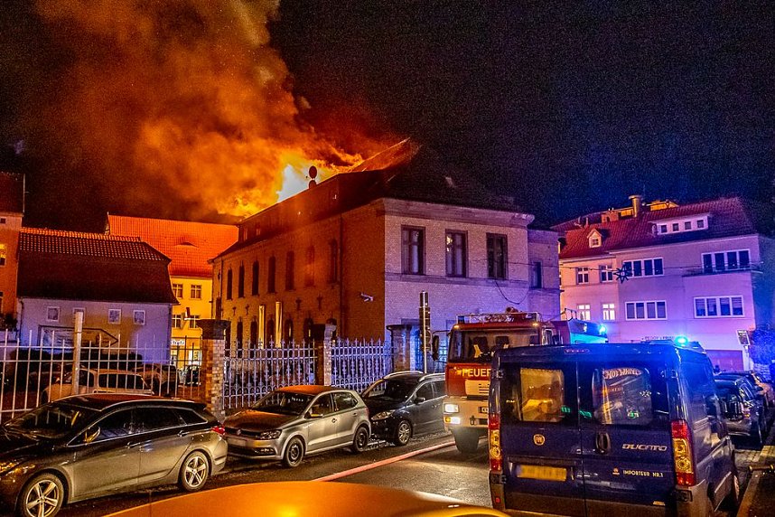 Dachstuhlbrand in Sondershausen