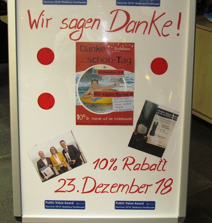 Badehaus sagte Danke