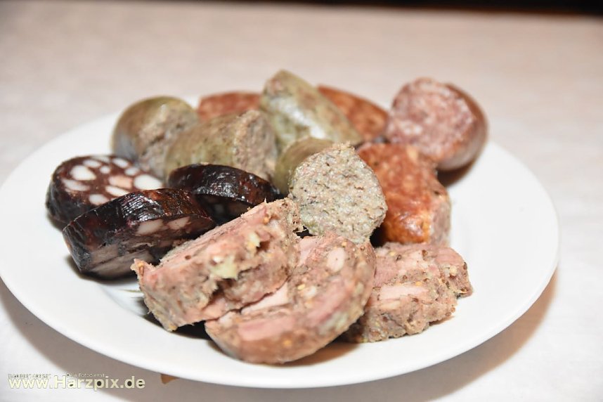 Kartoffelscheibenessen