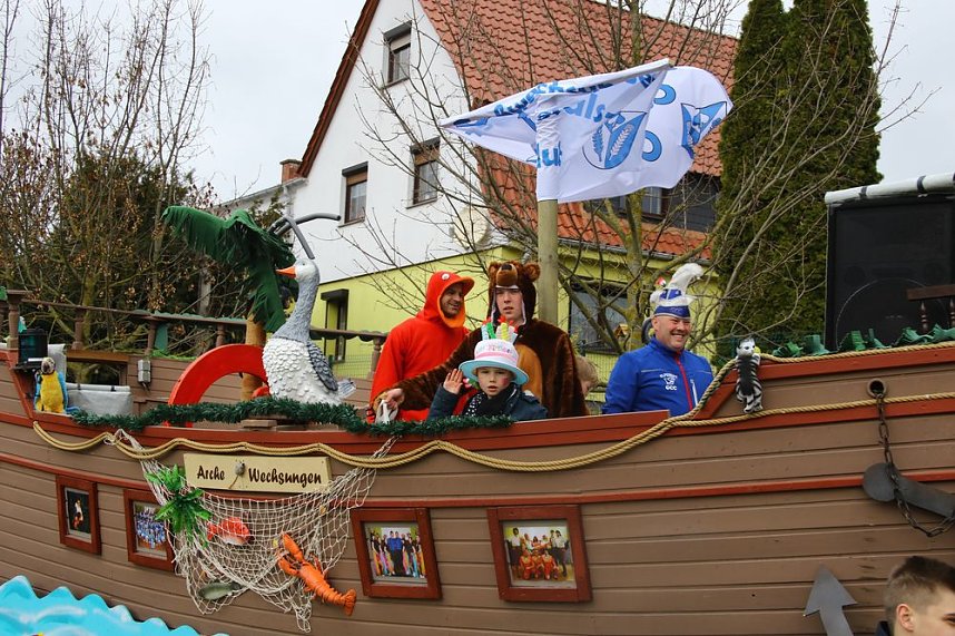 Festumzug zum 50. Jubil&auml;um in Wollersleben