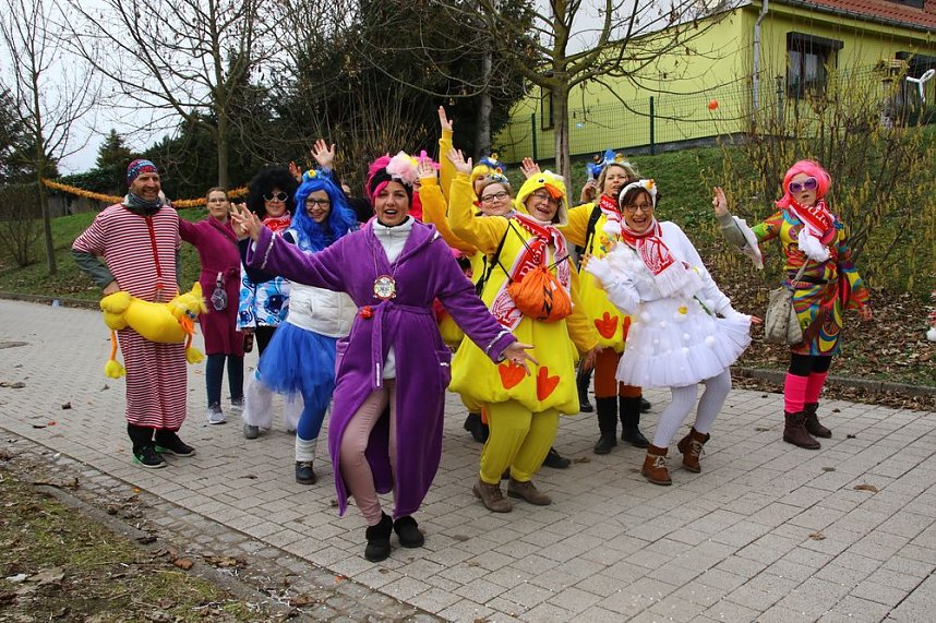 Festumzug zum 50. Jubil&auml;um in Wollersleben