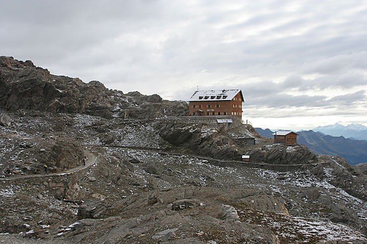 Blick auf die Stettiner H&uuml;tte.