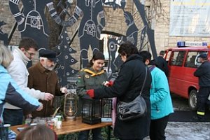 Das Licht wird am Rathaus verteilt