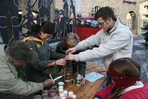 Das Licht wird am Rathaus verteilt