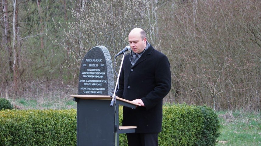 Gedenkveranstaltung auf dem einstigen Appellplatz des Au&szlig;enlagers Ellrich-Juliush&uuml;tte.