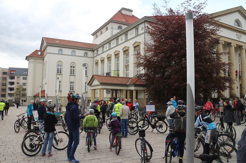 Fahrraddemo rollte durch Nordhausen