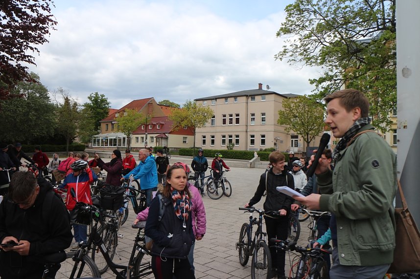 Fahrraddemo rollte durch Nordhausen