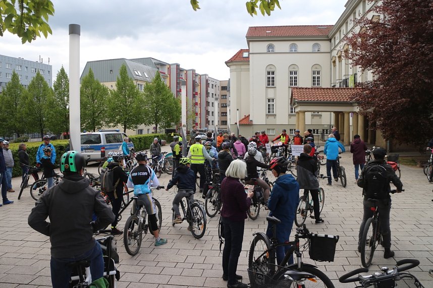 Fahrraddemo rollte durch Nordhausen