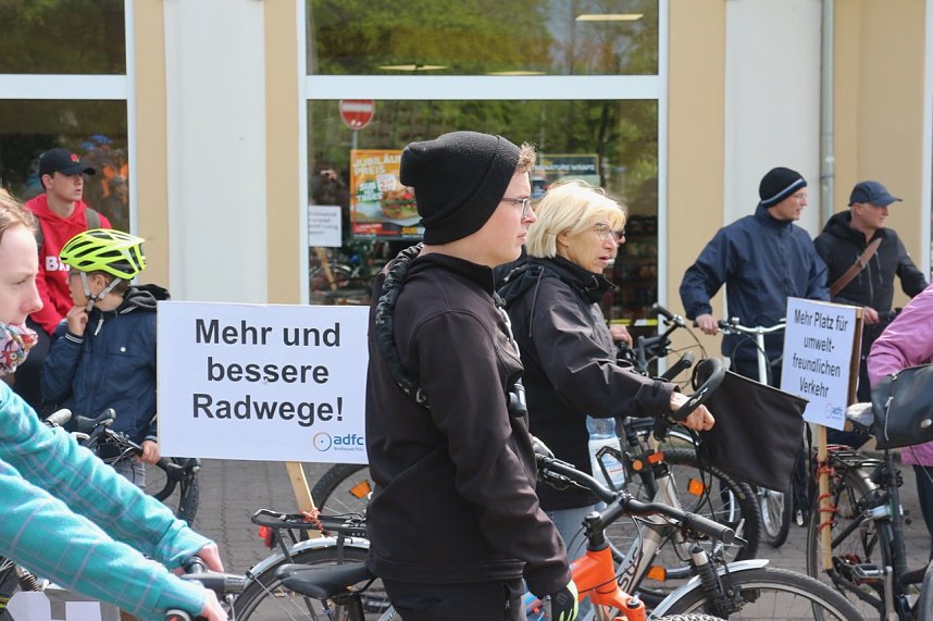 Fahrraddemo rollte durch Nordhausen