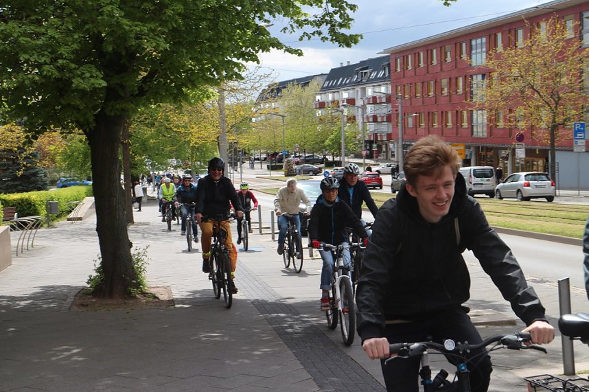 Fahrraddemo rollte durch Nordhausen