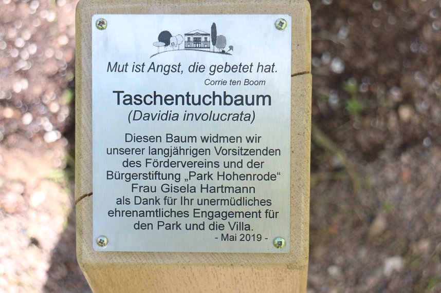 Eine &Auml;ra geht zu Ende - Gisela Hartmann wurde heute als Vorsitzende der B&uuml;rgerstiftung Park Hohenrode verabschiedet