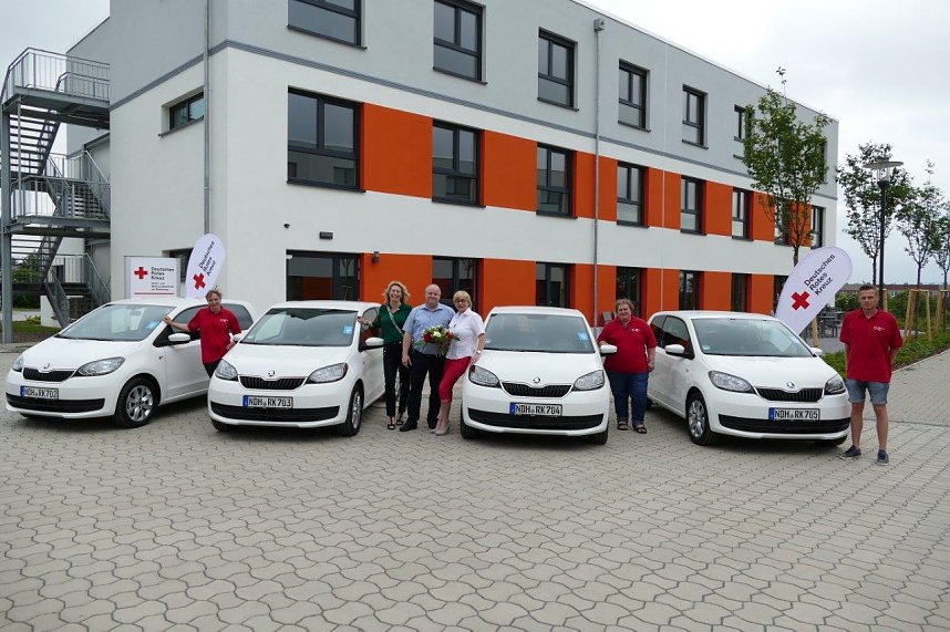 Mit vier neuen "Citygo"-Stadtflitzern der Marke Skoda hat der zum 1. Juni gegr&uuml;ndete mobile Pflegedienst des DRK-Kreisverbandes Nordhausen nun auch seine volle Mobilit&auml;t erlangt