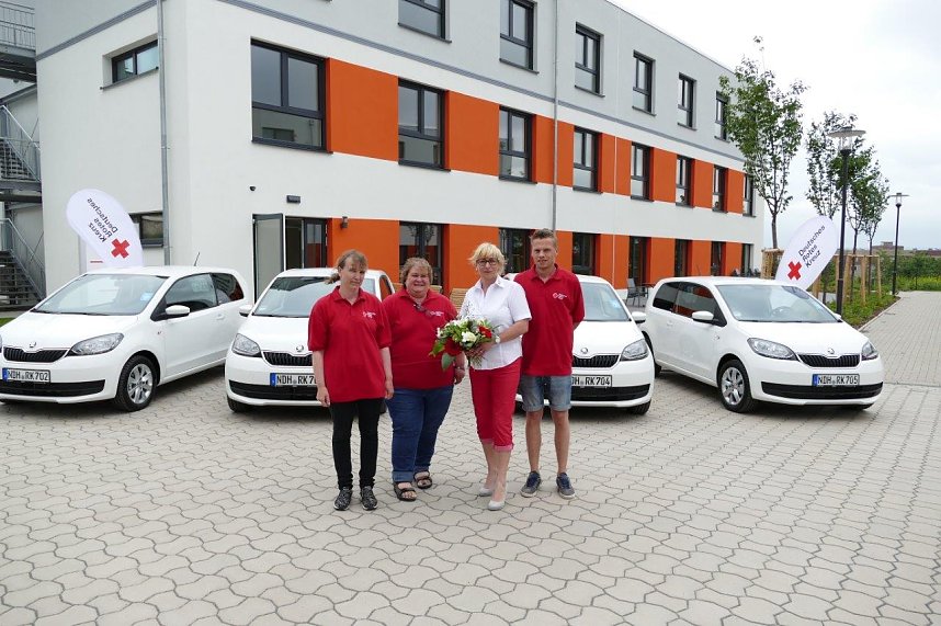 Mit vier neuen "Citygo"-Stadtflitzern der Marke Skoda hat der zum 1. Juni gegr&uuml;ndete mobile Pflegedienst des DRK-Kreisverbandes Nordhausen nun auch seine volle Mobilit&auml;t erlangt