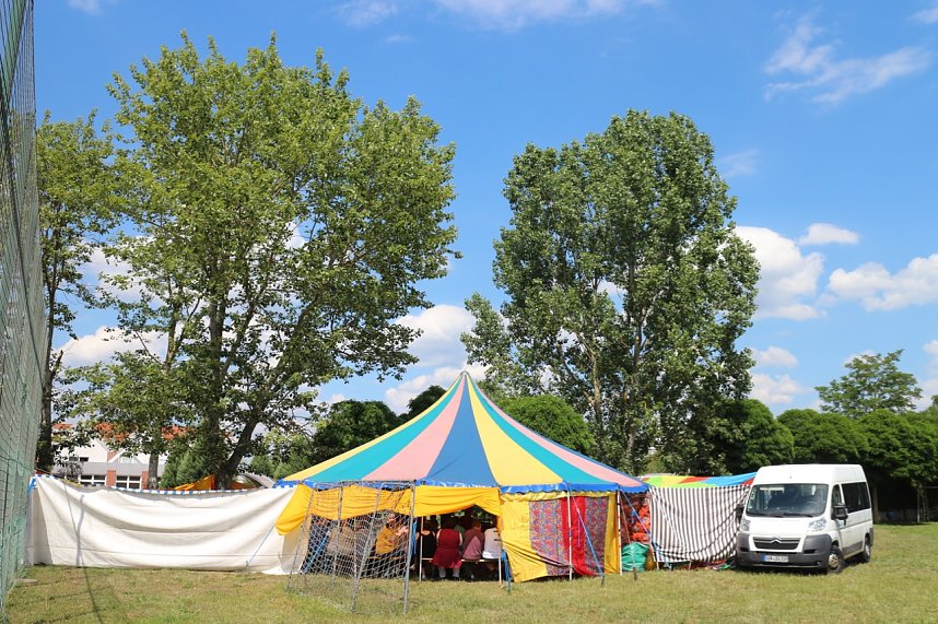 Der Circus Bombastico war heute zu Gast bei der Nordth&uuml;ringer Lebenshilfe