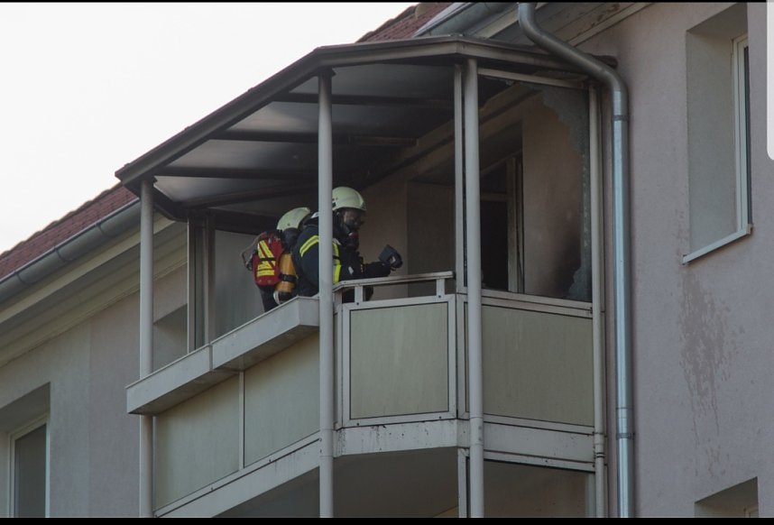 Brand auf einem Balkon