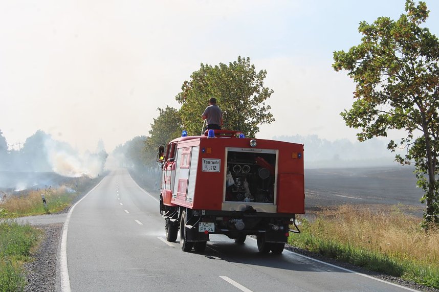 Gro&szlig;brand zwischen Ellrich und Werna