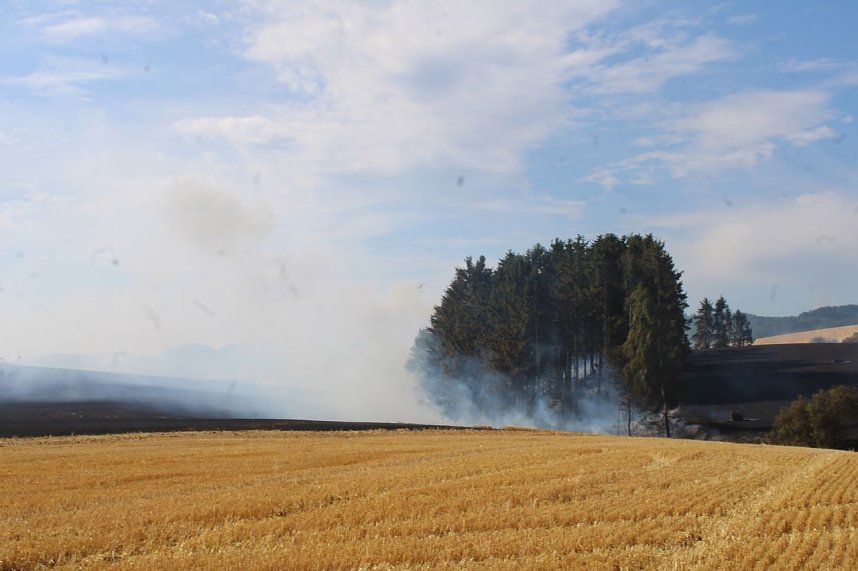 Gro&szlig;brand zwischen Ellrich und Werna