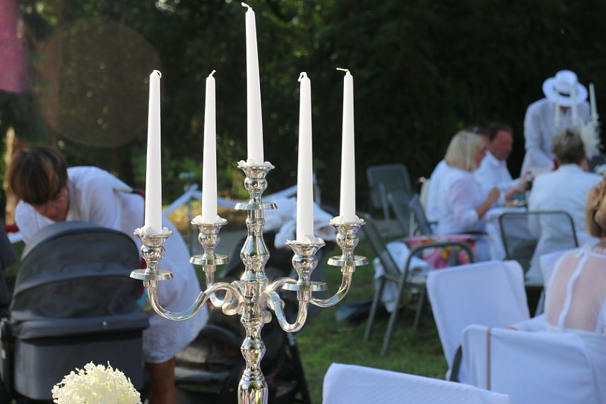 Diner en blanc im Park Hohenrode