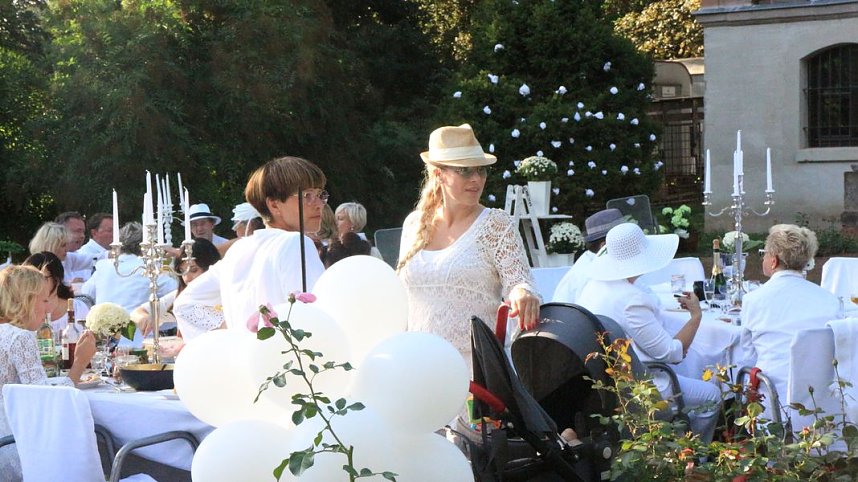 Diner en blanc im Park Hohenrode