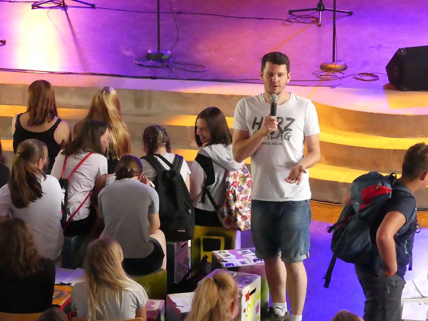 Simon Roppel beim diesj&auml;hrigen Kirchenentdeckertag