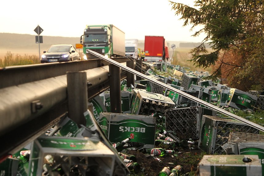 Bierlaster verungl&uuml;ckt