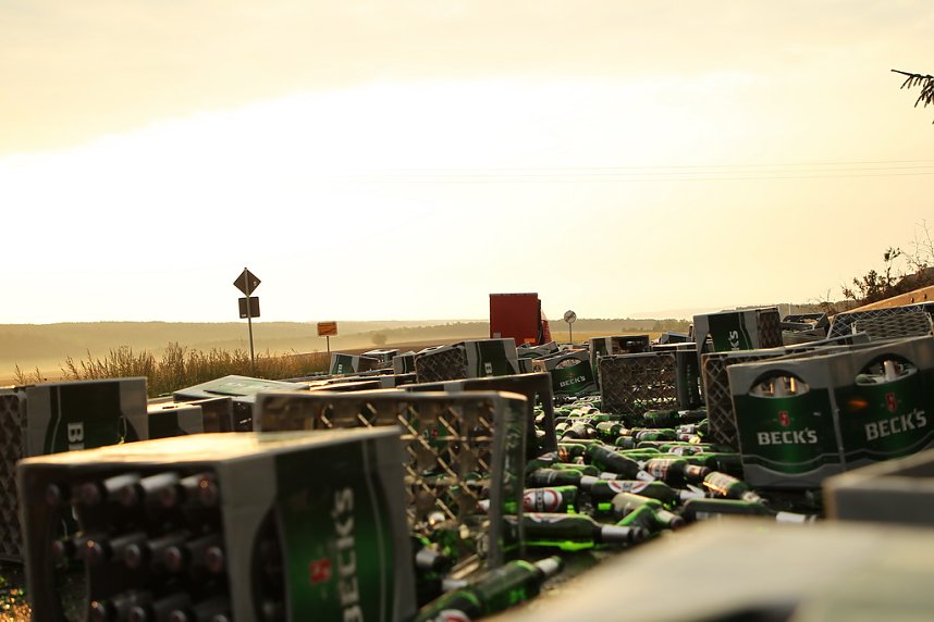 Bierlaster verungl&uuml;ckt