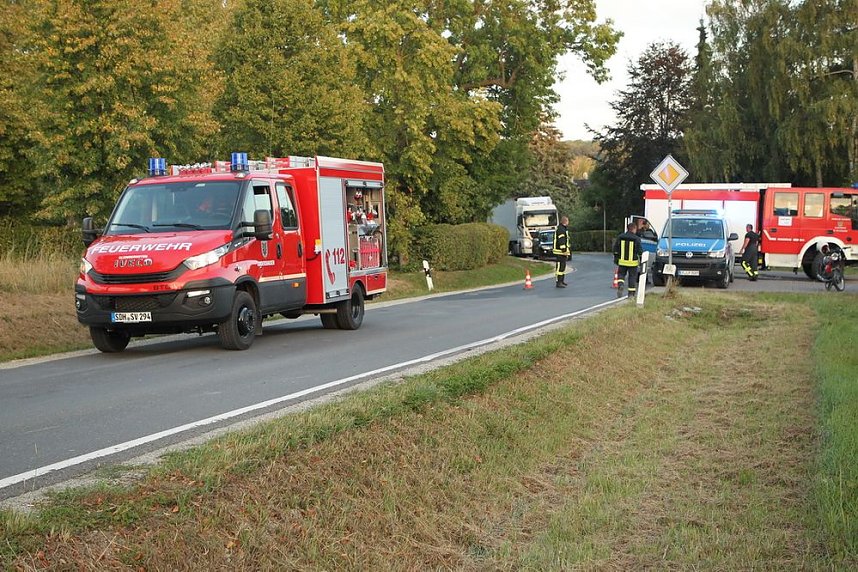 Motorradunfall auf der L1033
