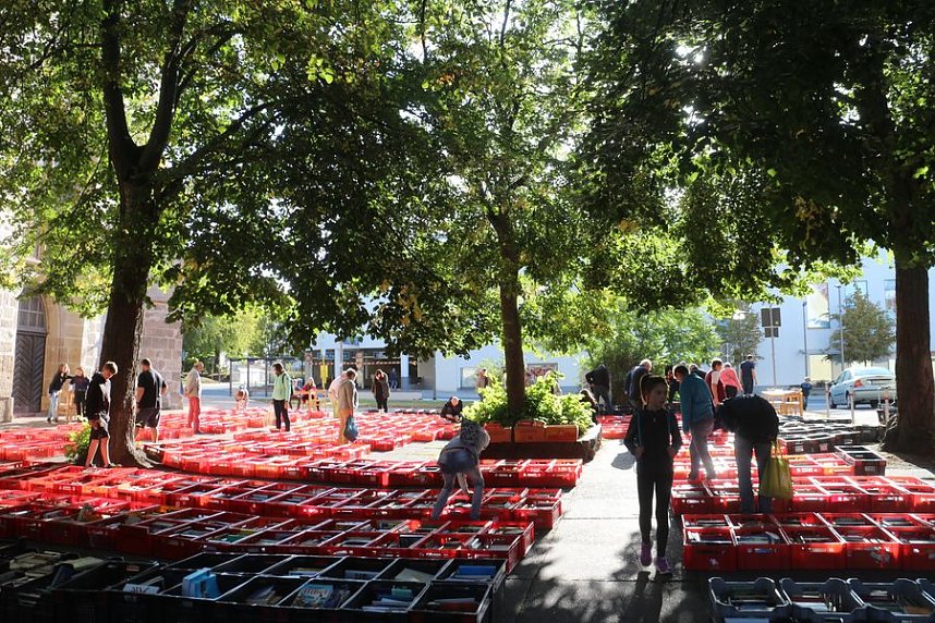 Gro&szlig;er B&uuml;cher-Rettungs-Flohmarkt auf dem Blasiikirchplatz