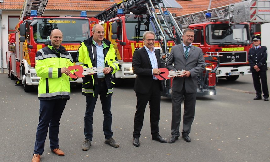 Drehleiter&uuml;bergabe Bleicherode