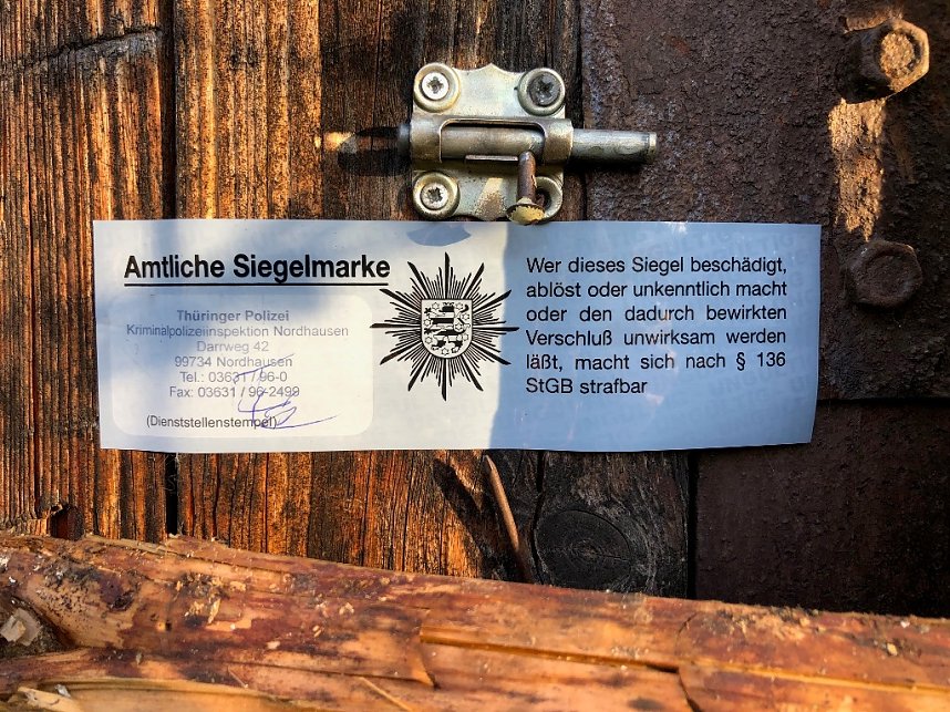 Die Kriminalpolizei beim Einsatz in Kleinfurra