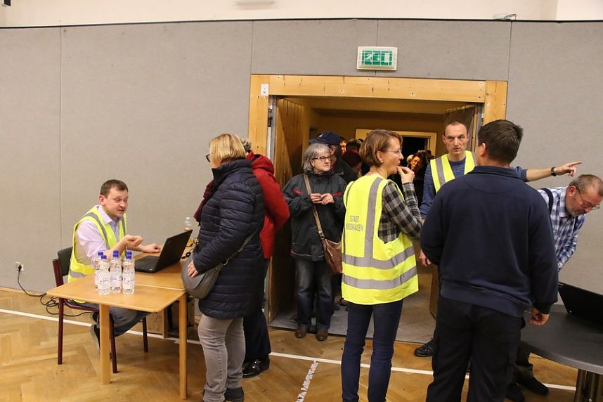 Der Evakuierungspunkt in Nordhausen Ost