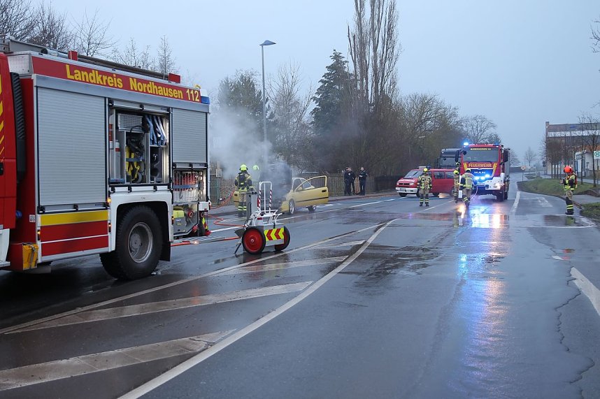 Auto auf dem Darrweg ausgebrannt