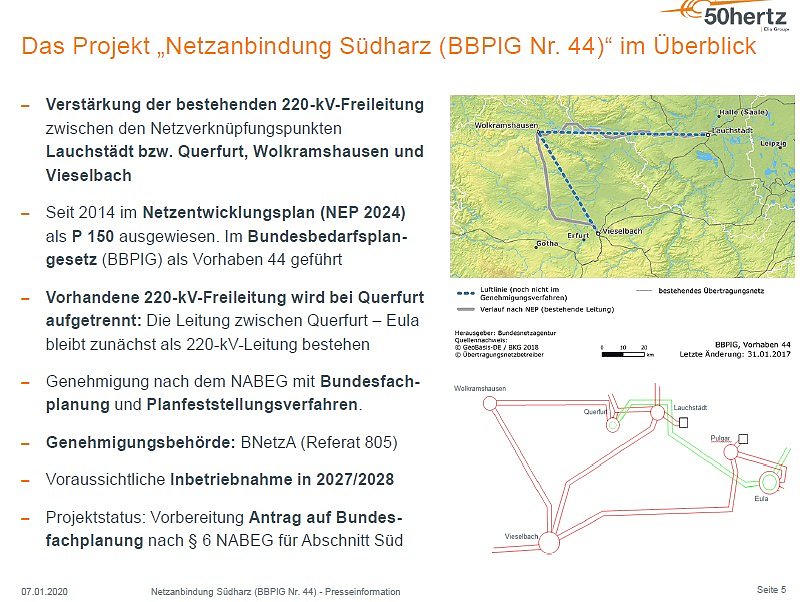 50Hertz erneuert &Uuml;bertragungsnetz zwischen Wolkramshausen und Vieselbach