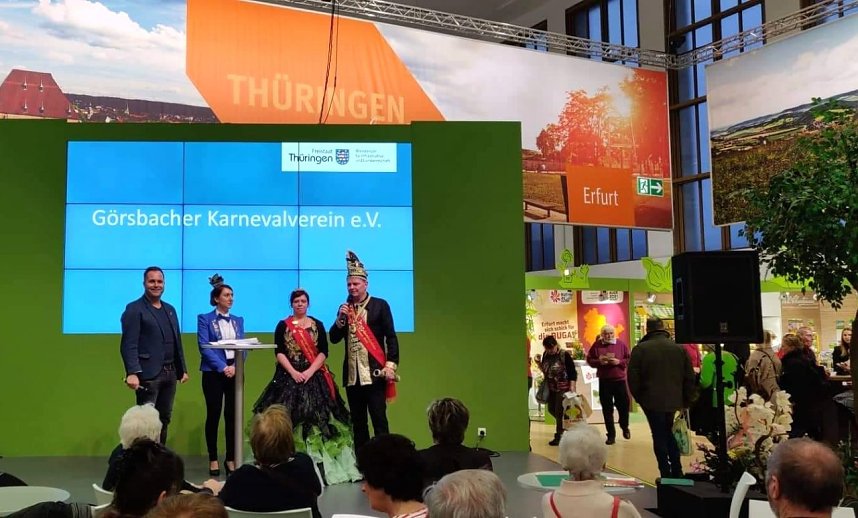 G&ouml;rsbacher Karnevalsverein bei der Kanzlerin