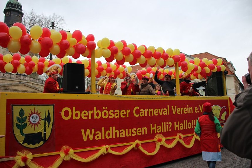 Rosenmontag auf dem Markt Sondershausen