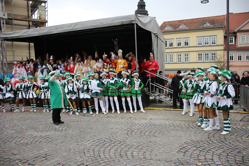 Rosenmontag auf dem Markt Sondershausen