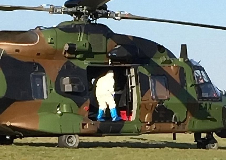 Corona-Patienten eingeflogen