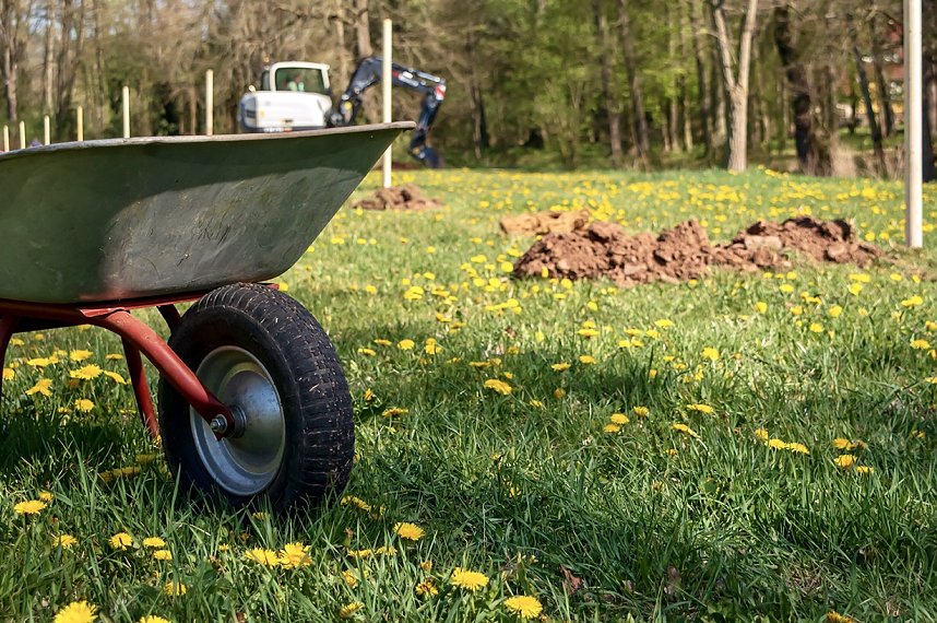 Obstb&auml;ume in Werna gepflanzt