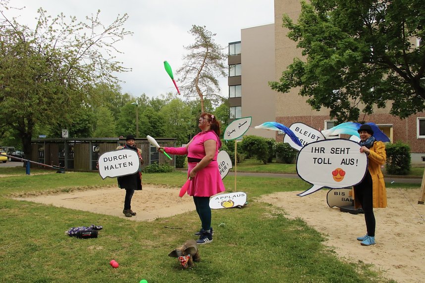 Die erste Runde "unter Balkonen" in Salza