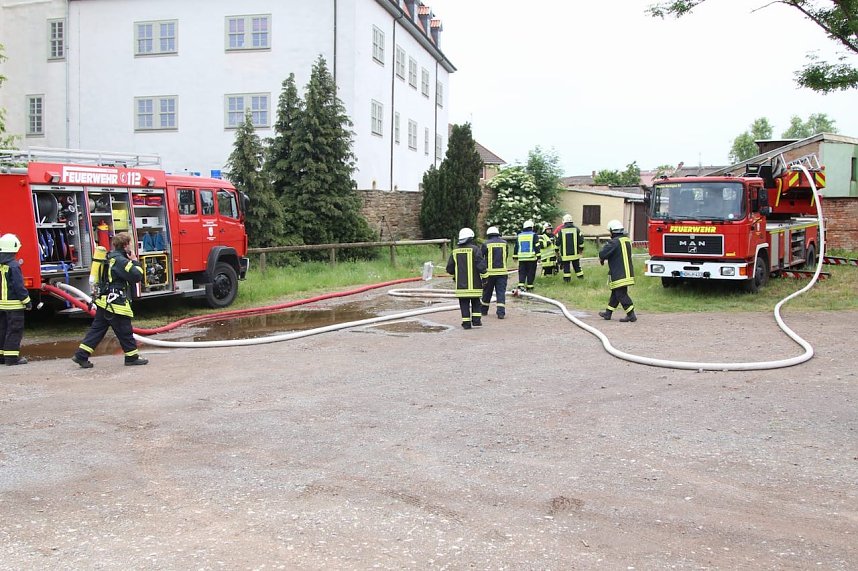 Dachstuhlbrand in Heringen 