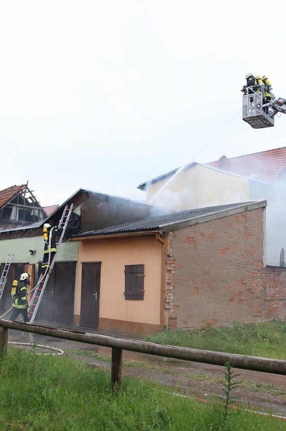 Dachstuhlbrand in Heringen 