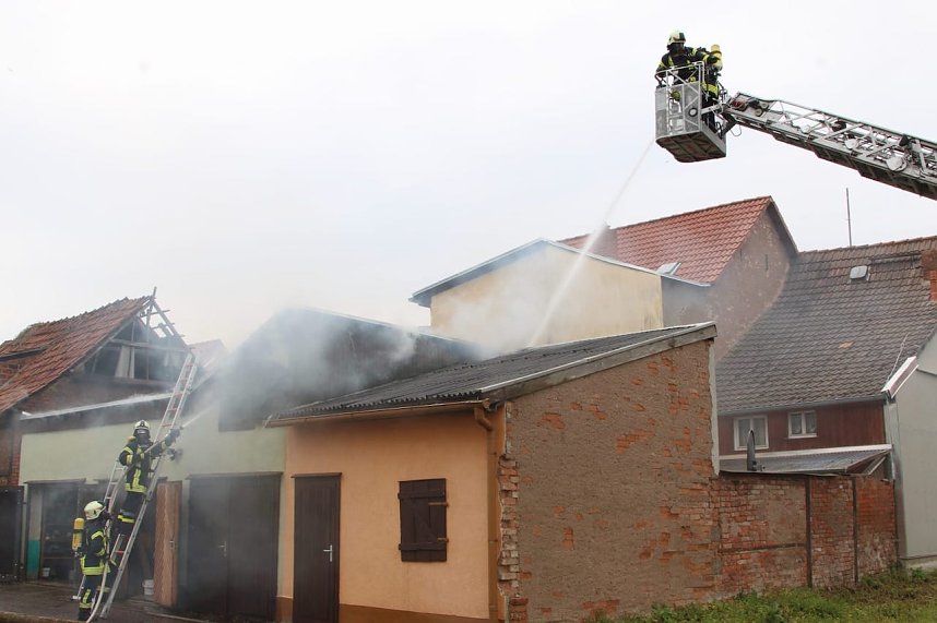 Dachstuhlbrand in Heringen 