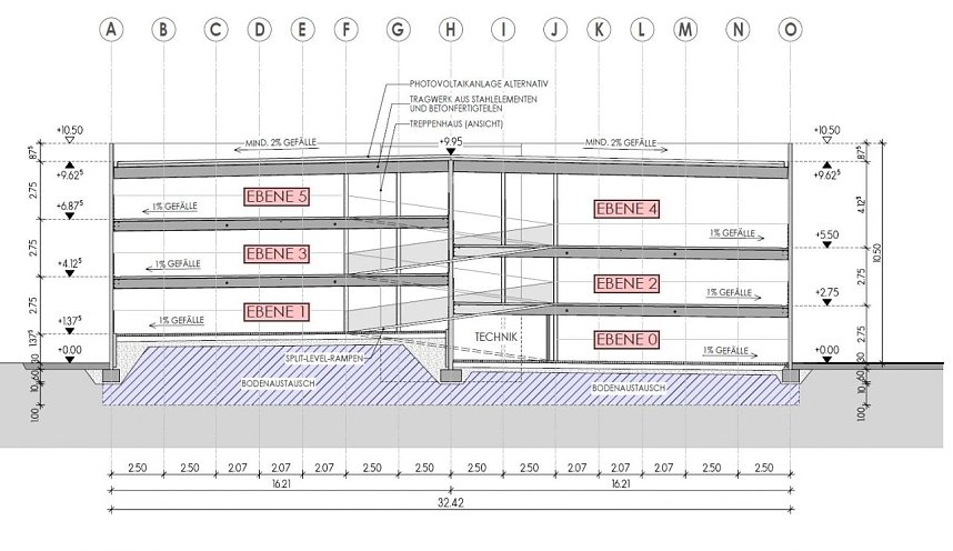 So k&ouml;nnte das neue Parkhaus auf dem August-Bebel-Platz aussehen