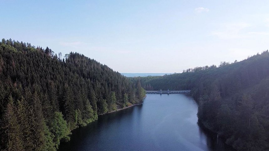 Peter Blei unterwegs an der Neust&auml;dter Talsperre