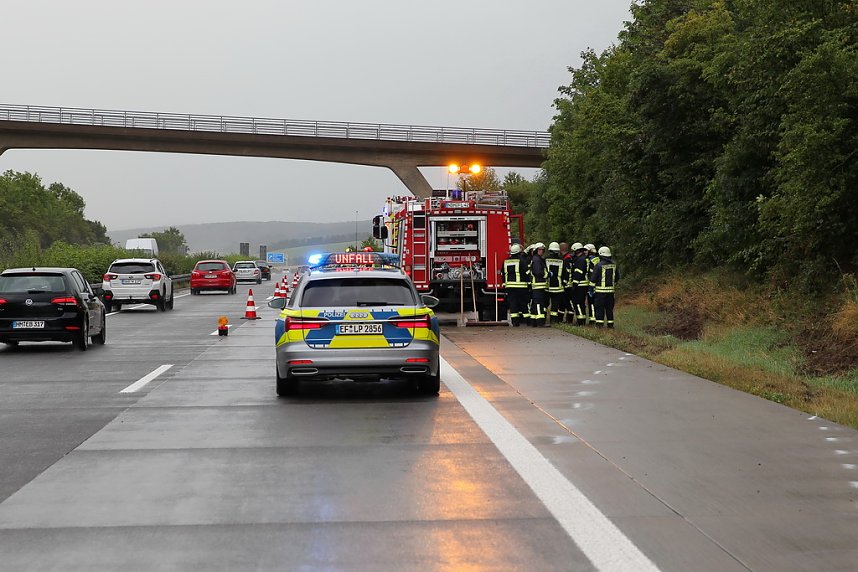 Unfall auf der A 38